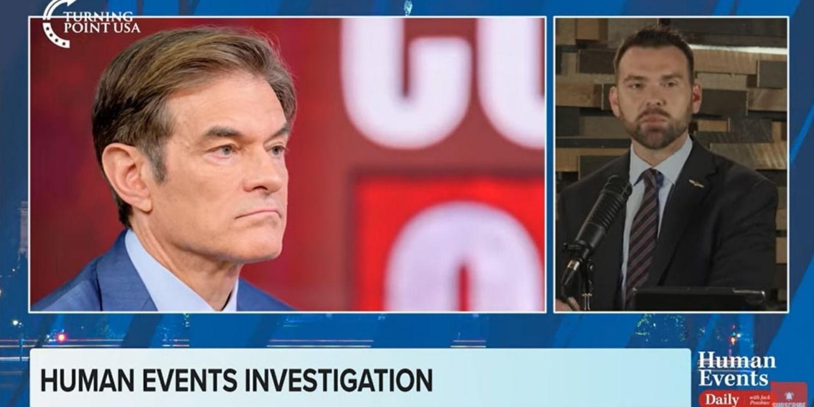 Jack Posobiec challenges Dr. Oz to come on Human Events Daily and defend his liberal positions