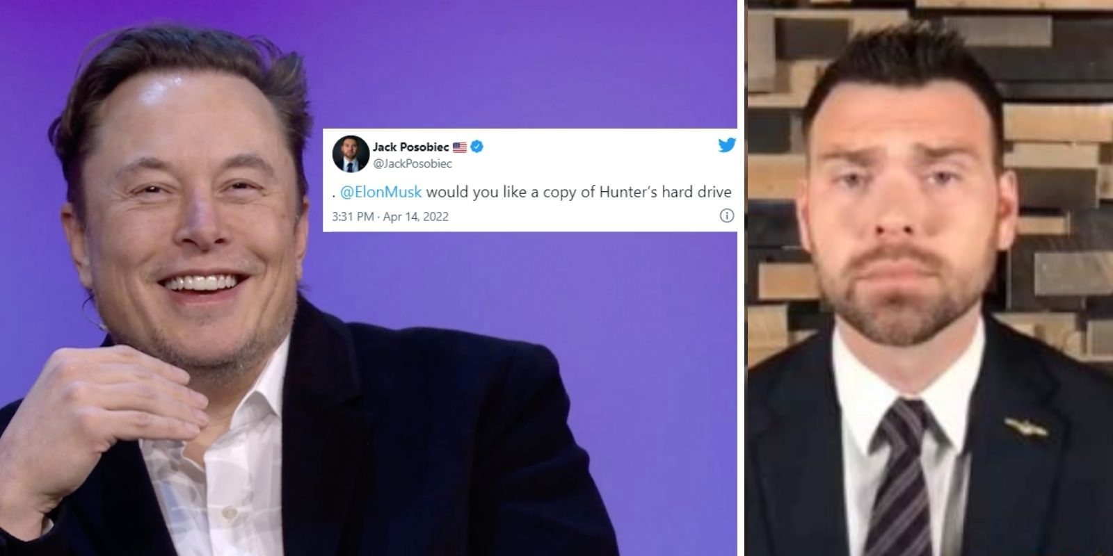 BREAKING: Jack Posobiec offers Elon Musk a copy of Hunter Biden's laptop