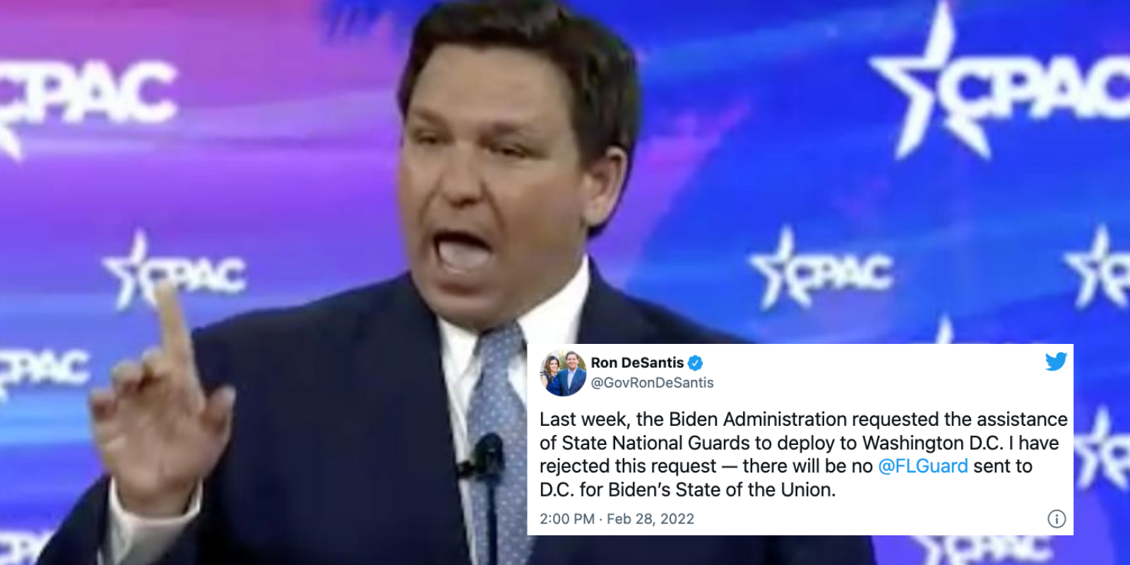 BREAKING: DeSantis REJECTS Biden's request for Florida National Guard deployment for State of the Union