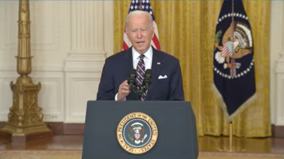 BREAKING: Biden imposes sanctions on Russian banks, elites, and their families, in response to Ukraine 'invasion'