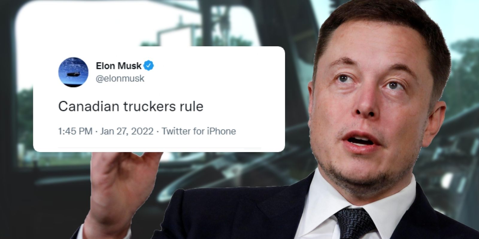 BREAKING: Elon Musk voices support for Canadian truckers protesting Trudeau's vaccine mandates