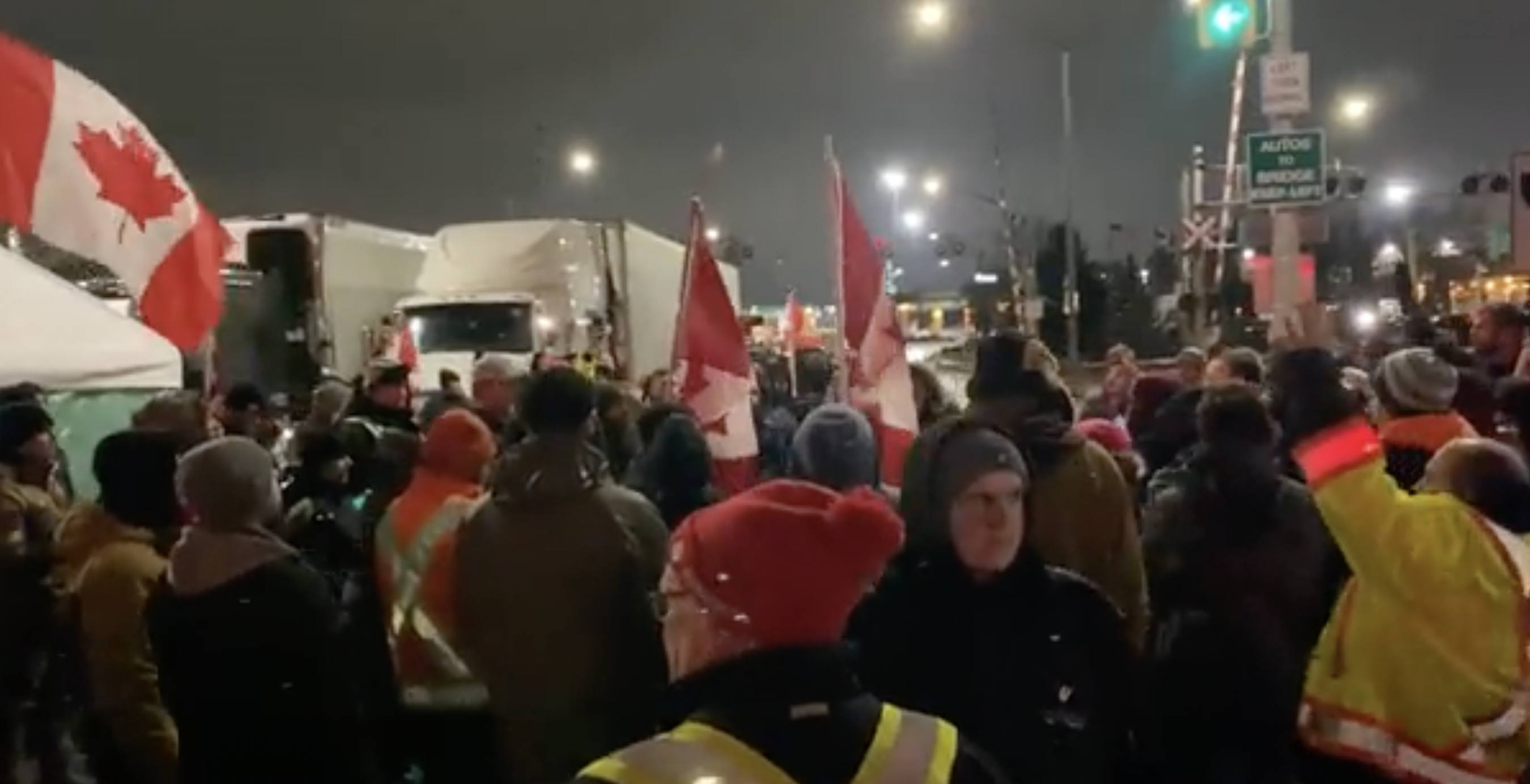 BREAKING: Freedom protesters hold the line after judge orders Ambassador Bridge cleared