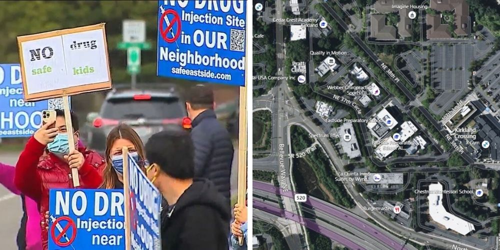 Neighbors rally against plans to turn hotel which sits 30 feet away from a school into a homeless shelter