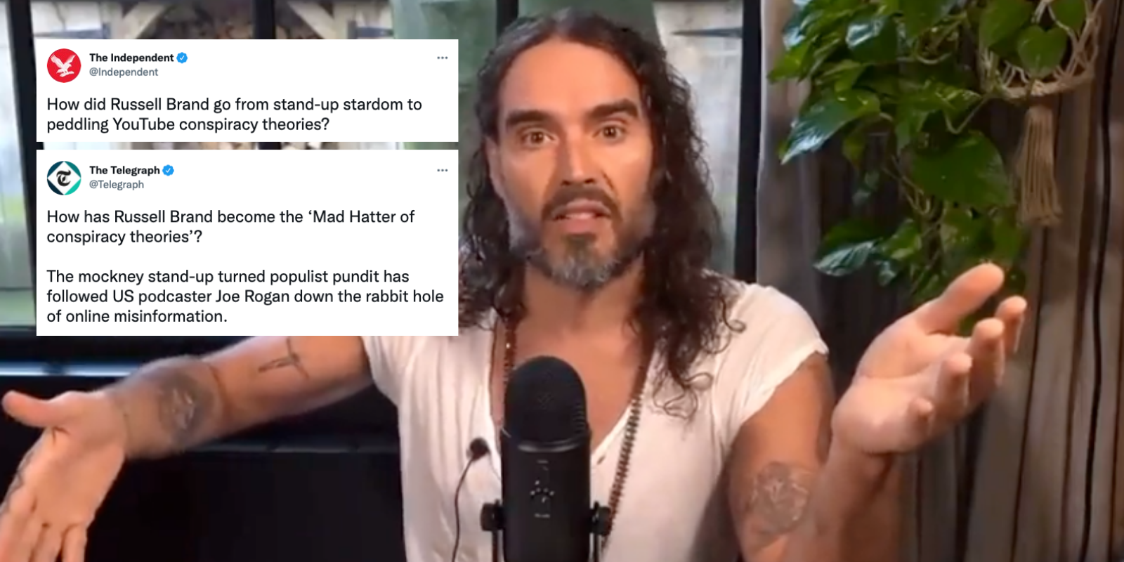 Corporate media target Russell Brand, label him a 'conspiracy theorist'