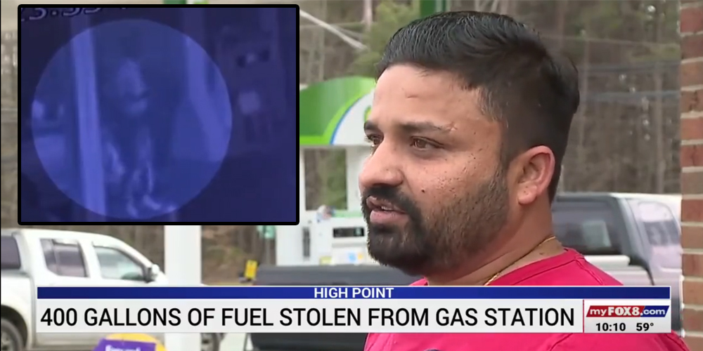 400 gallons of gas stolen from North Carolina gas station after thief hacks pump