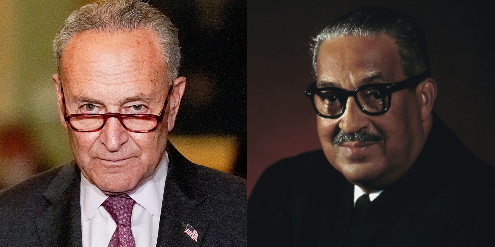Chuck Schumer forgets first black Justice Thurgood Marshall in demand for more 'diverse' Supreme Court