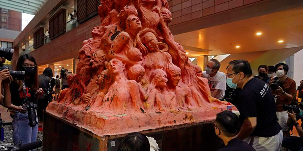 Chinese authorities remove 'Pillar of Shame' monument commemorating Tiananmen massacre in Hong Kong