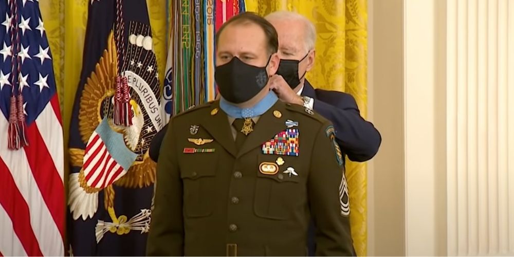 Biden awards posthumous Medal of Honor to man who is still alive—and in the room