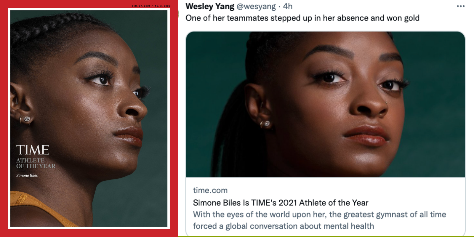 Simone Biles named 'Athlete of the Year' despite not competing