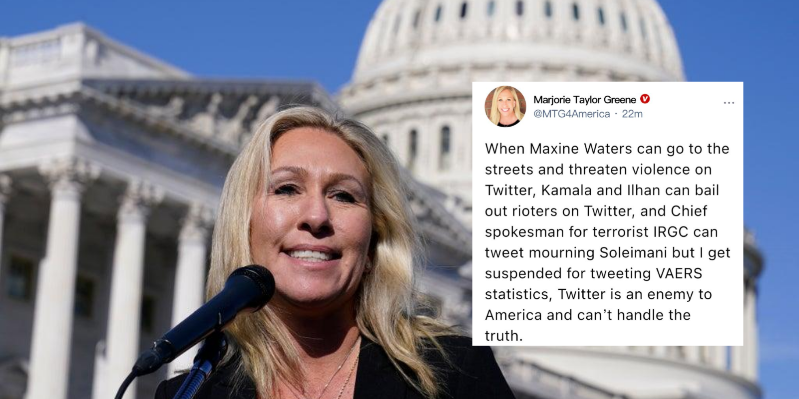 BREAKING: Marjorie Taylor Greene permanently BANNED from Twitter