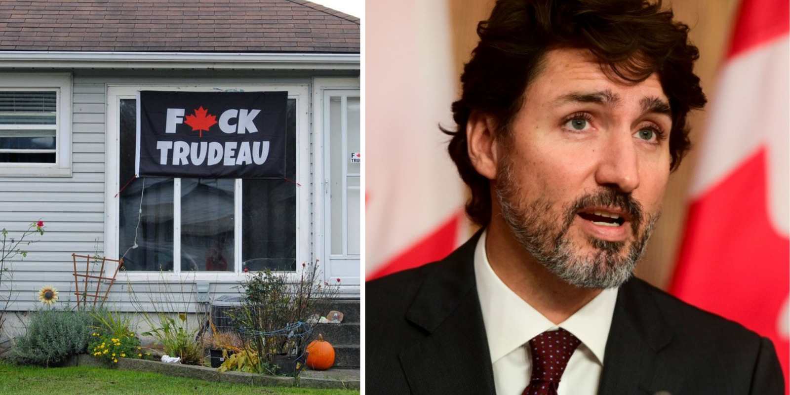 Ontario homeowner ordered to take down 'F*** Trudeau' flag