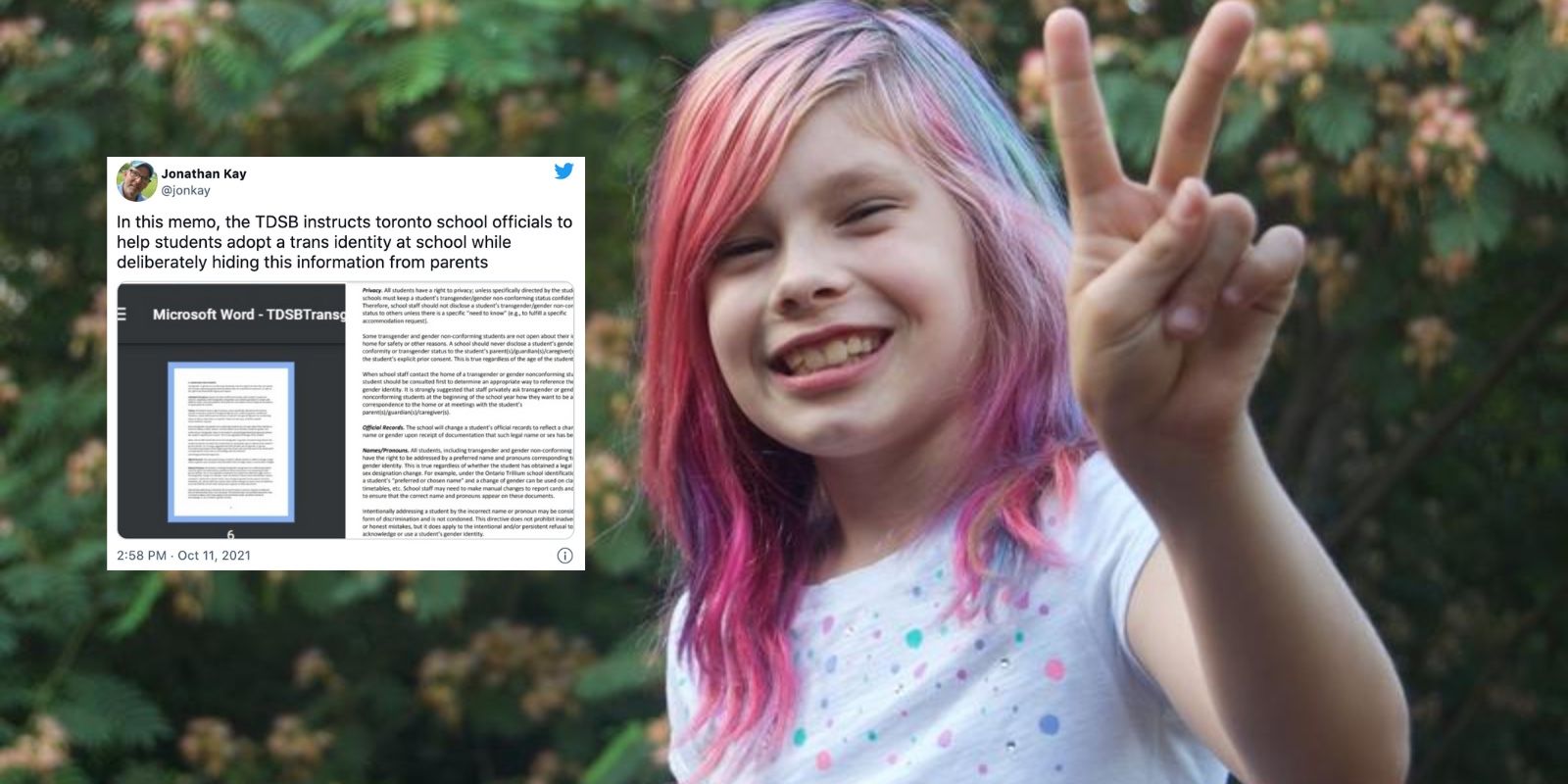 REVEALED: Toronto school district helps students hide 'transgender identity' from parents