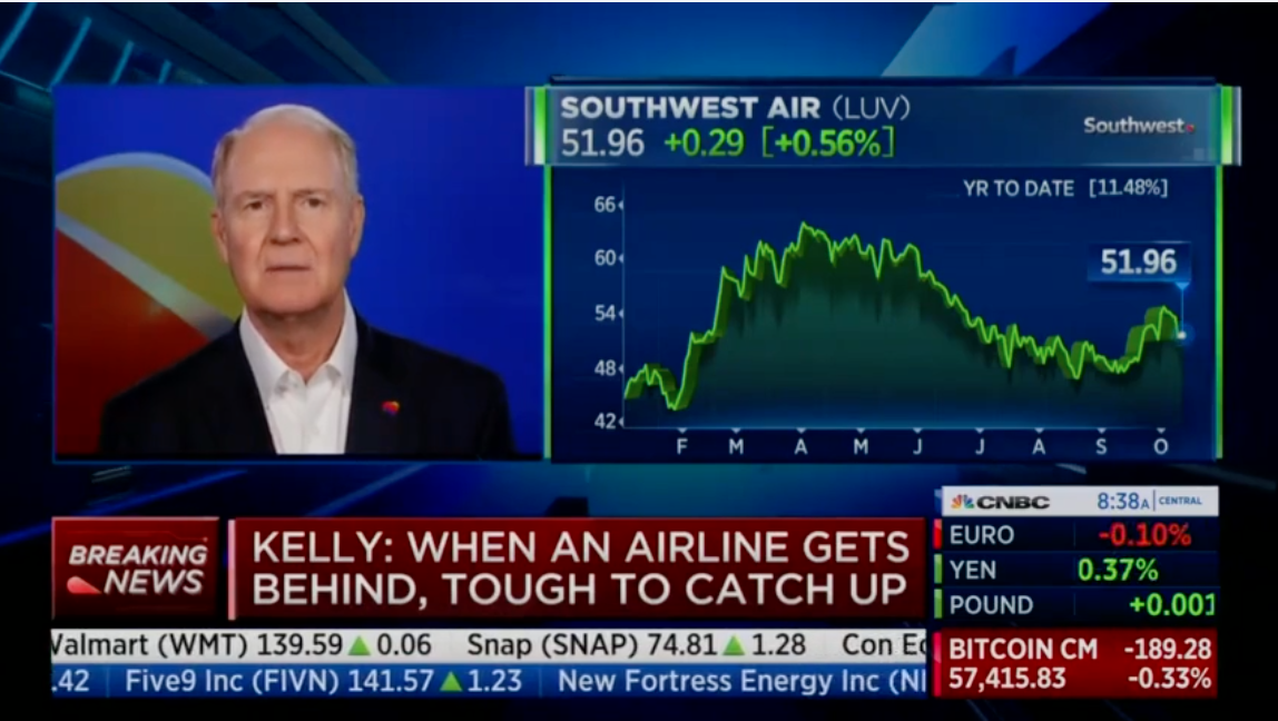 WATCH: Southwest CEO denies 1000s of flight cancelations were over vaccine mandates, blames 'absenteeism'
