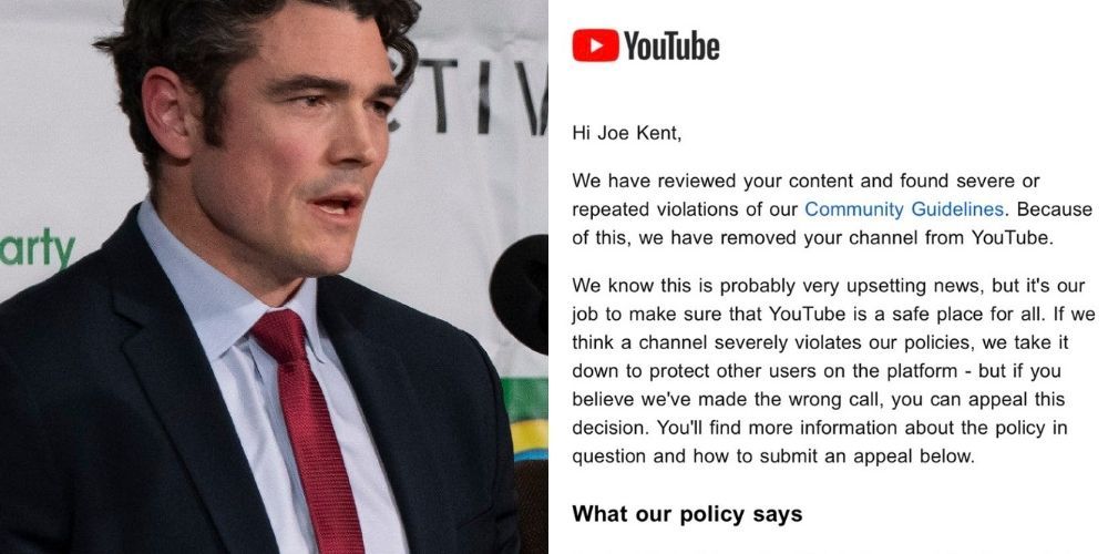 YouTube permanently bans Republican Washington state congressional candidate Joe Kent