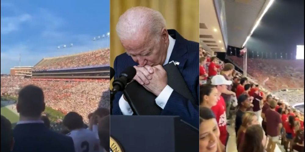 WATCH: College football stadiums around America erupt in anti-Biden chants