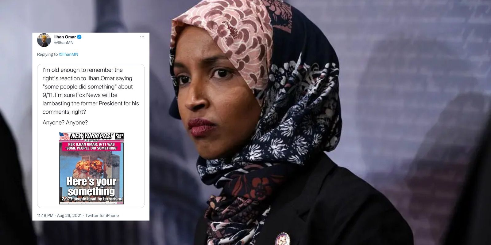 Rep Ilhan Omar posts photo of 9/11 attacks after deadliest day in a decade for US military