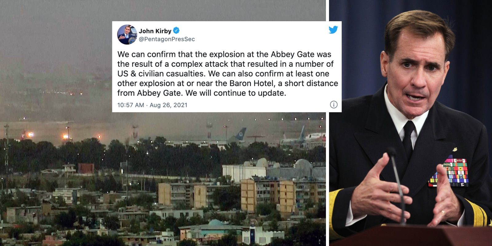 BREAKING: Pentagon confirms US casualties in Kabul airport explosion