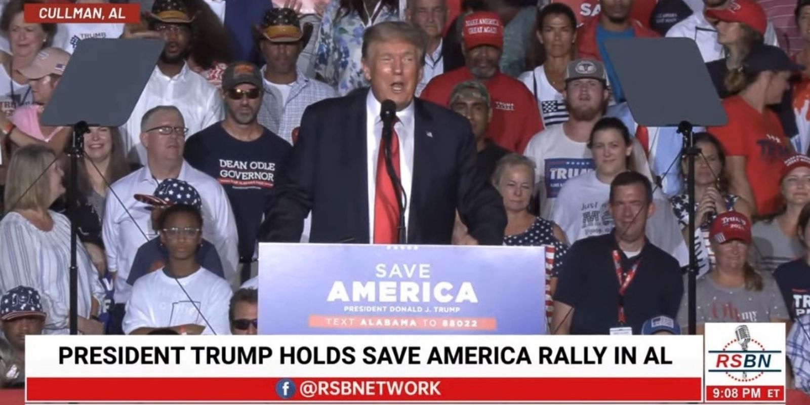 BREAKING: Trump blasts Biden over 'total surrender' in Afghanistan at massive Alabama rally