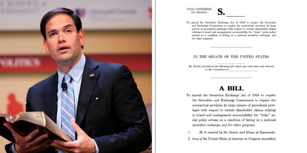 Marco Rubio introduces legislation to help shareholders fight back against woke corporations