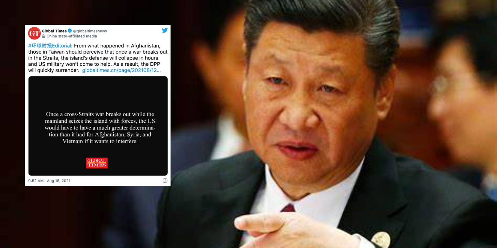 Chinese state media uses Afghanistan disaster to justify takeover of Taiwan