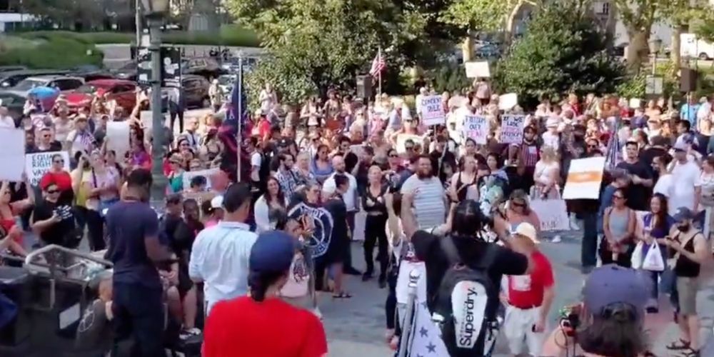 WATCH: Teachers protest to 'save New York' from vaccine mandates and chant 'f*ck Joe Biden'