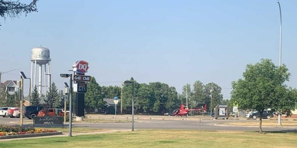 Man charged after landing helicopter at Dairy Queen to pick up ice cream cake