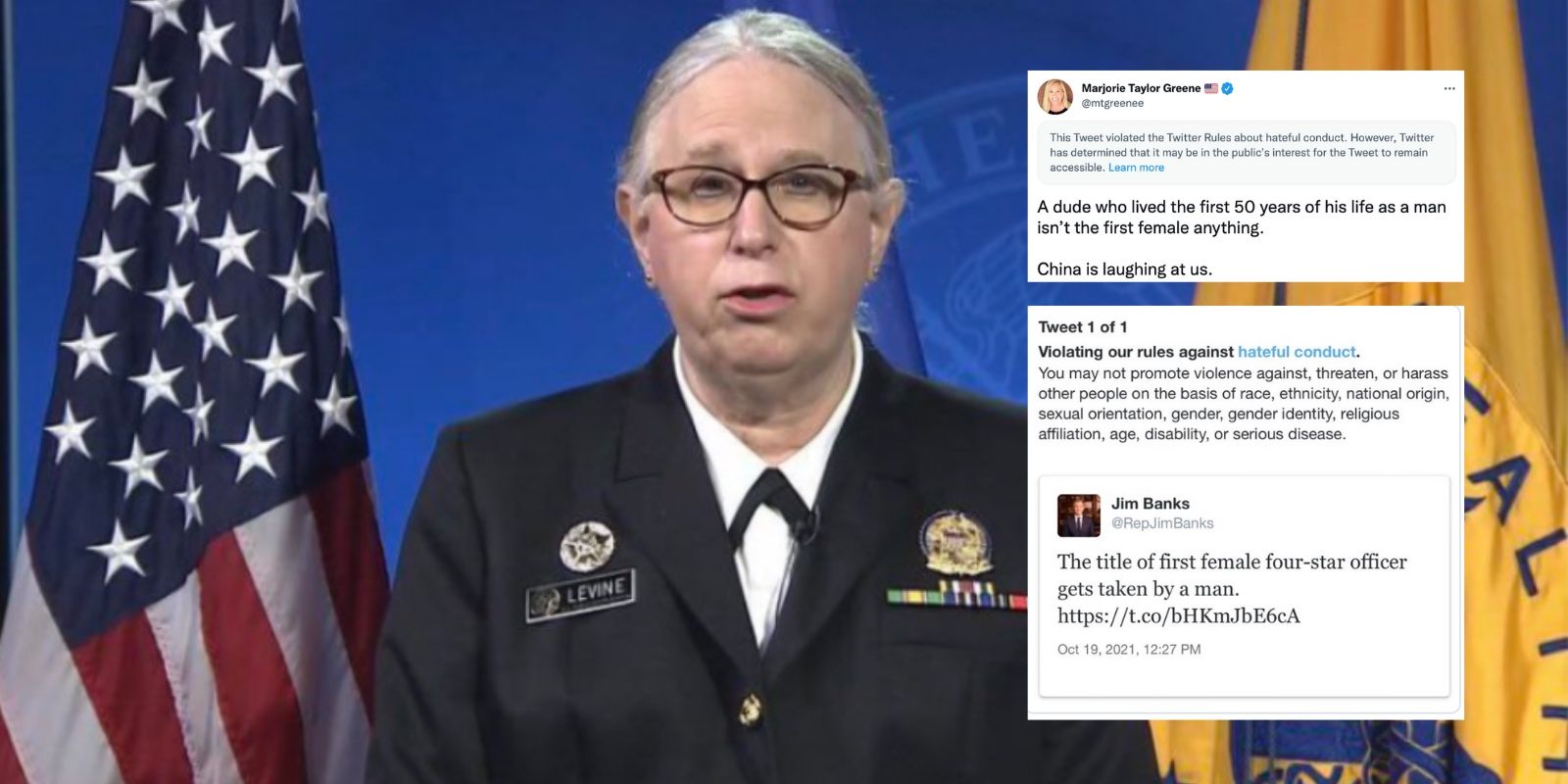 Reps Greene and Banks censored by Twitter for saying Rachel Levine is a 'man'