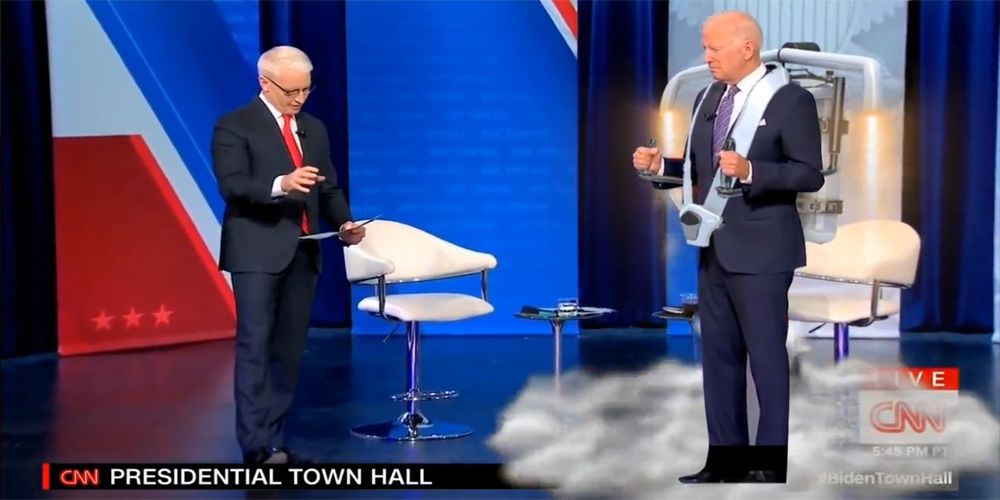 Biden's CNN Town Hall gestures fodder for internet mockery