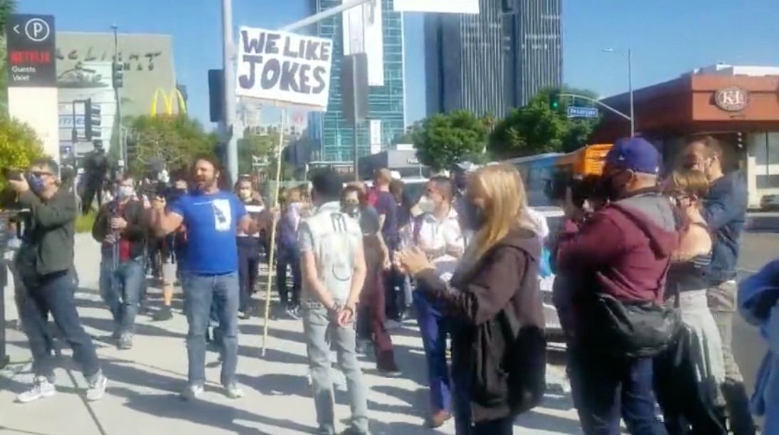 BREAKING: Employees stage Netflix walkout over Dave Chappelle comedy special, met by counter-protestors claiming 'Jokes are funny'