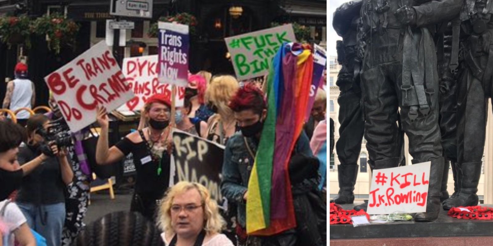 London Pride parade takes aim at 'terfs' and JK Rowling