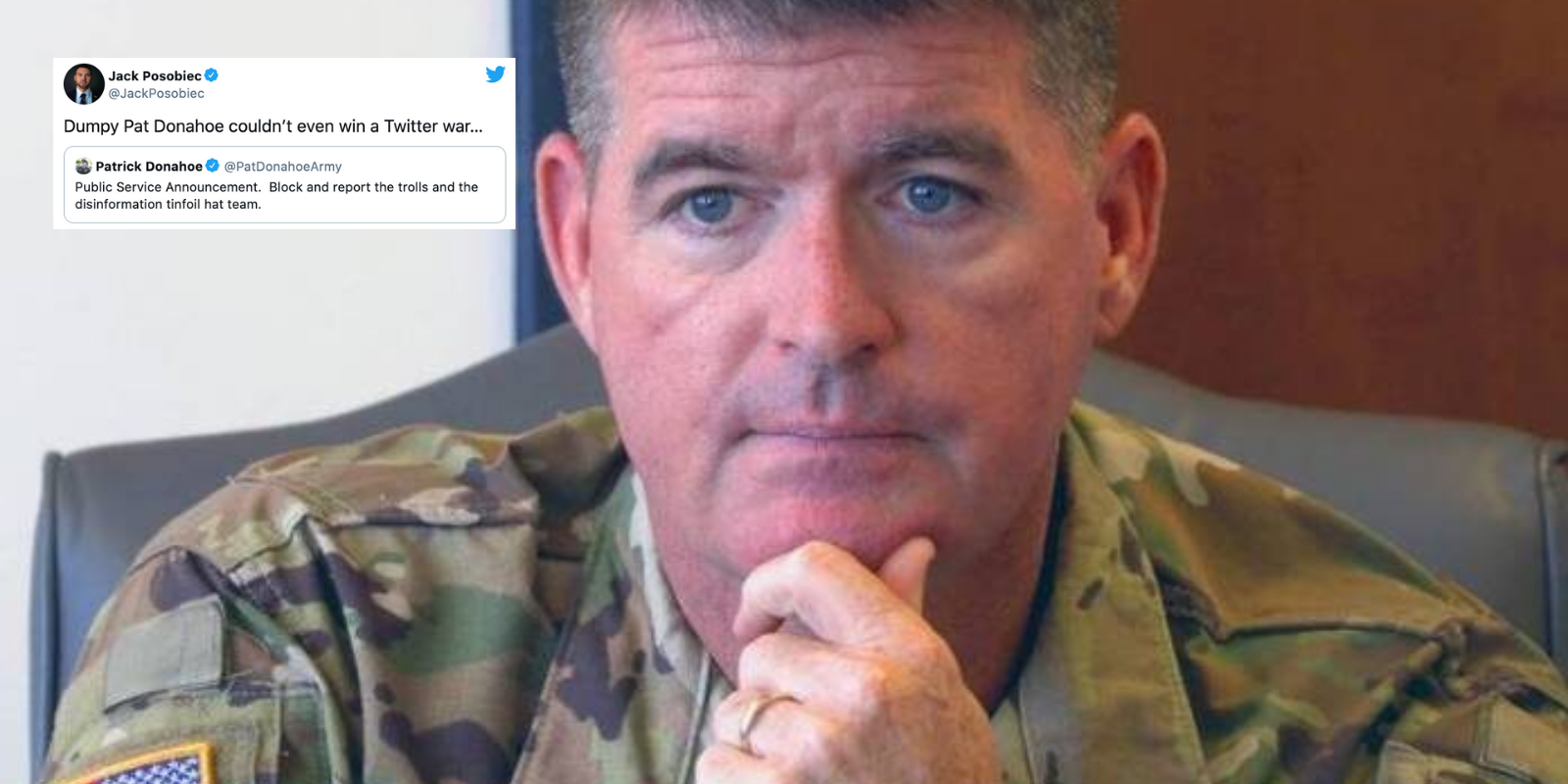 Woke US army general humiliates himself by losing Twitter war