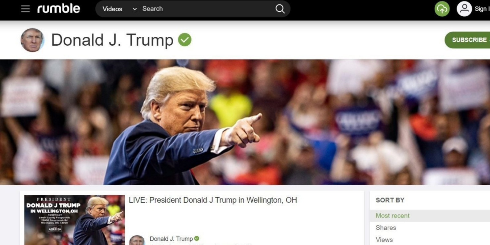 BREAKING: Donald Trump joins YouTube alternative Rumble