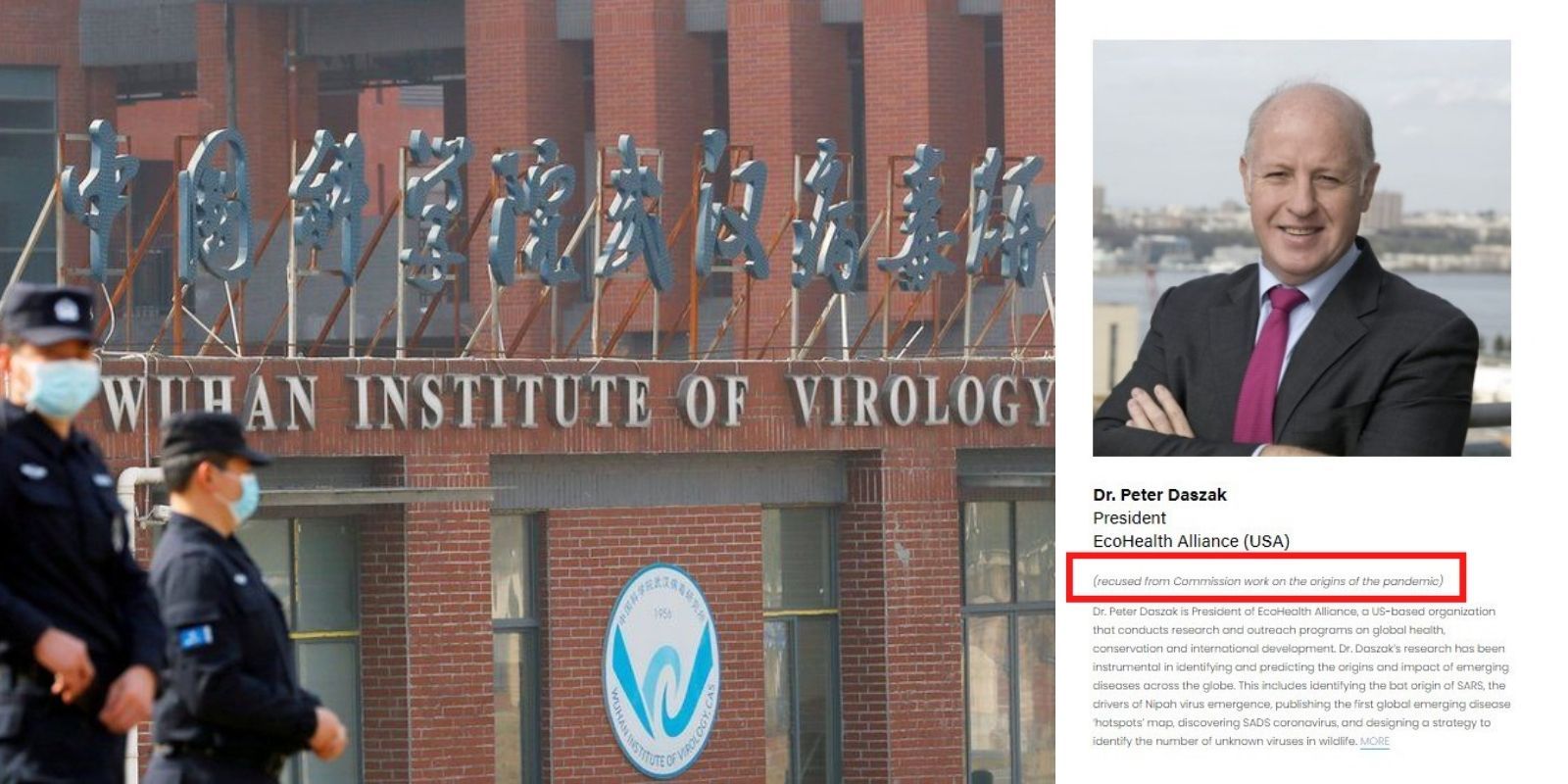 Dr. Peter Daszak removed from medical journal's COVID-19 commission