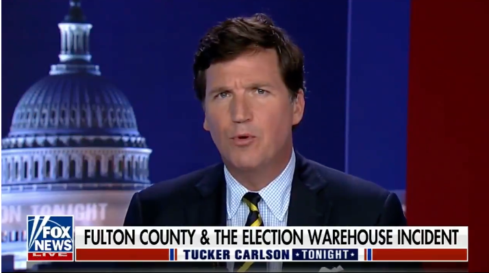 WATCH: Tucker Carlson says mail-in ballots were double counted in Georgia