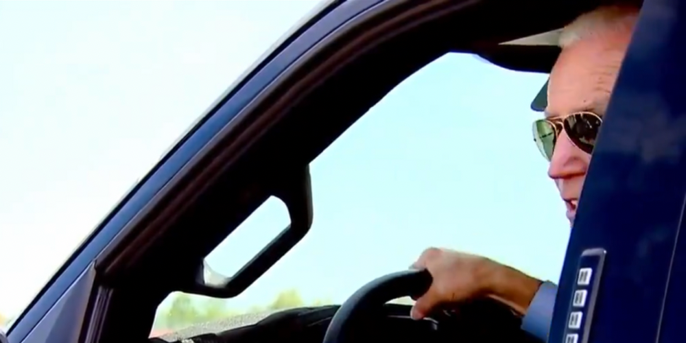 WATCH: Biden jokes about running over reporter after being questioned on Israel