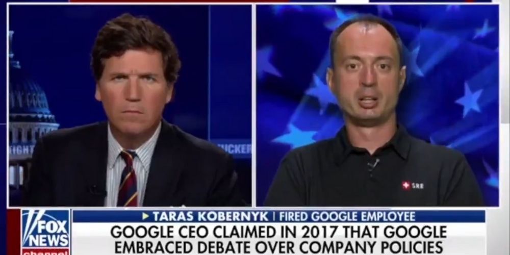 WATCH: Tucker Carlson interviews former Google employee who was fired after questioning woke training programs