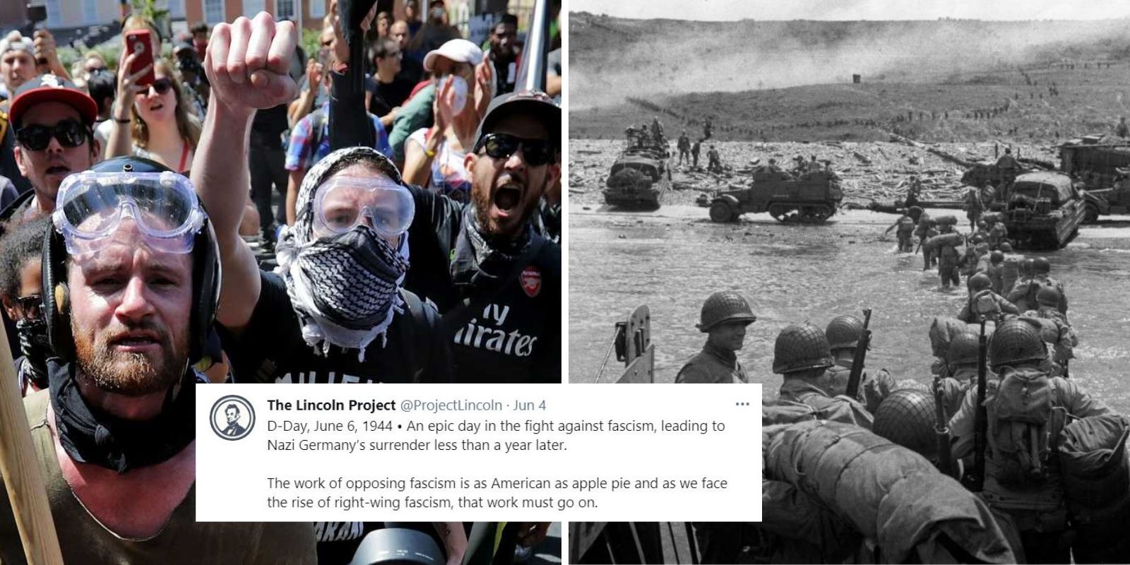 Lincoln Project compares Antifa terrorists to D-Day heroes