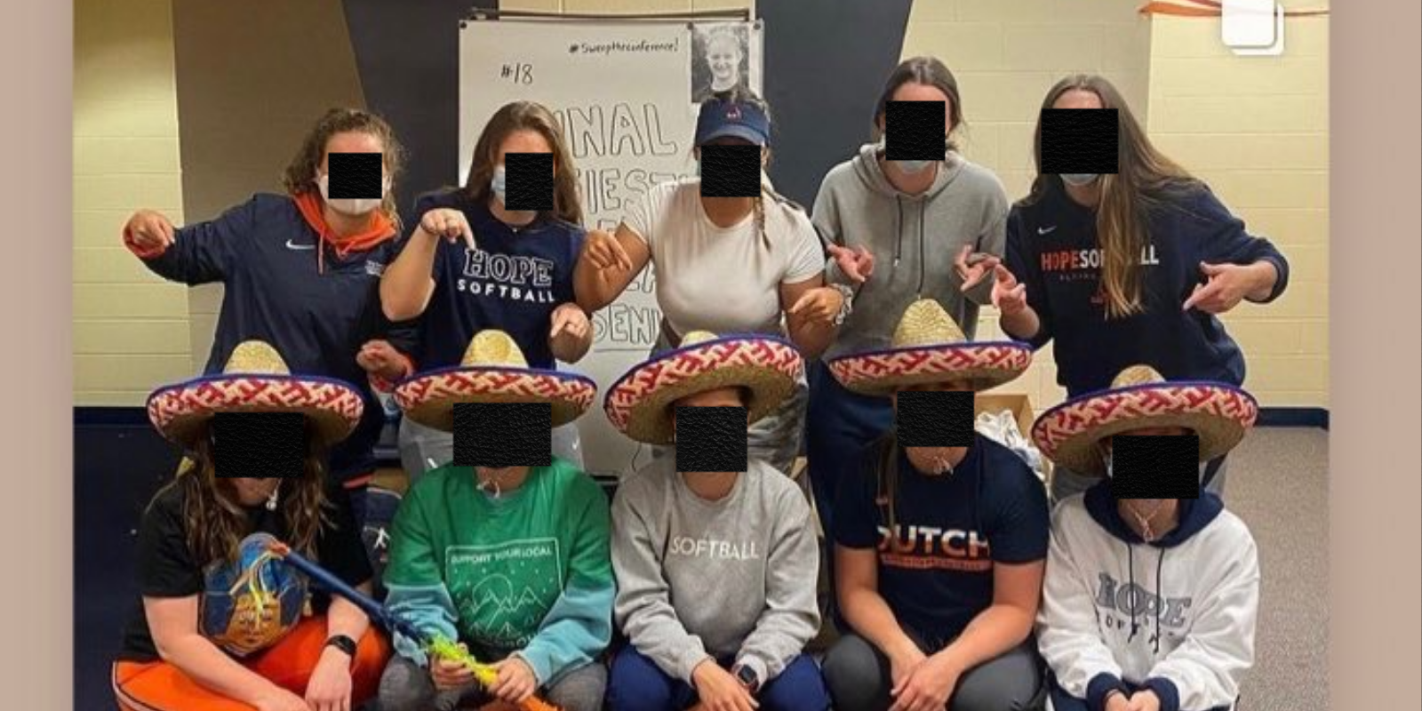 Softball team issues apology after wearing sombreros on Cinco de Mayo