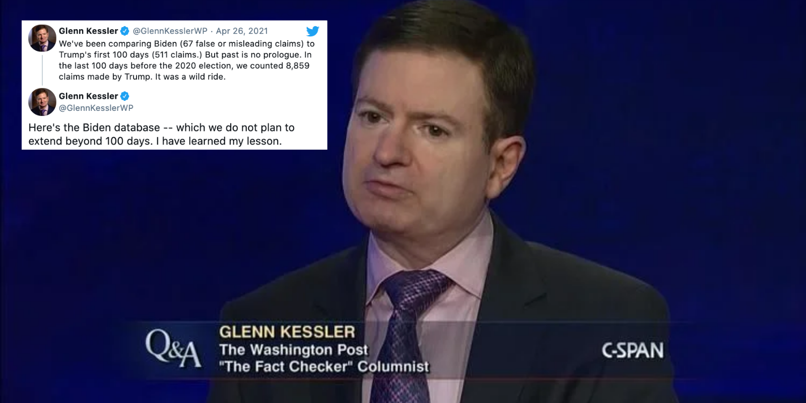 Washington Post head 'fact checker' halts fact check tracker of Biden administration