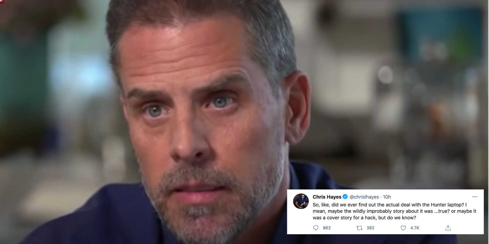 MSNBC host totally confused by revelation that the Hunter Biden laptop story is real