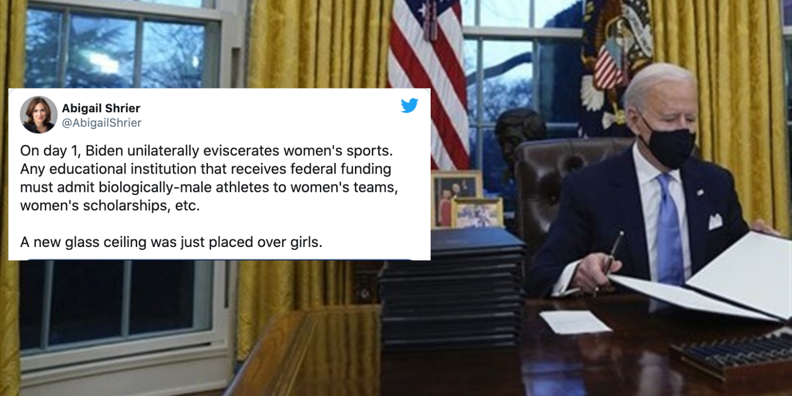 Biden does away with female athletics in one sweeping executive order