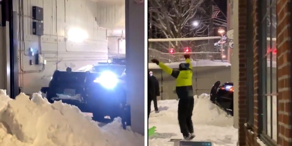 Seattle Antifa activists pile snow in front of police precinct to prevent officers from responding to emergency calls