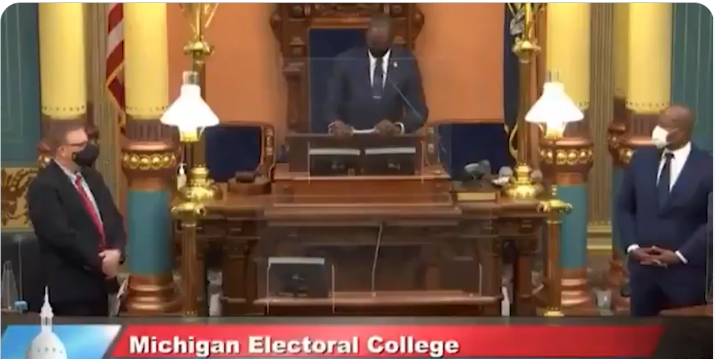 WATCH: 'Black National Anthem' plays before electoral college votes in Michigan