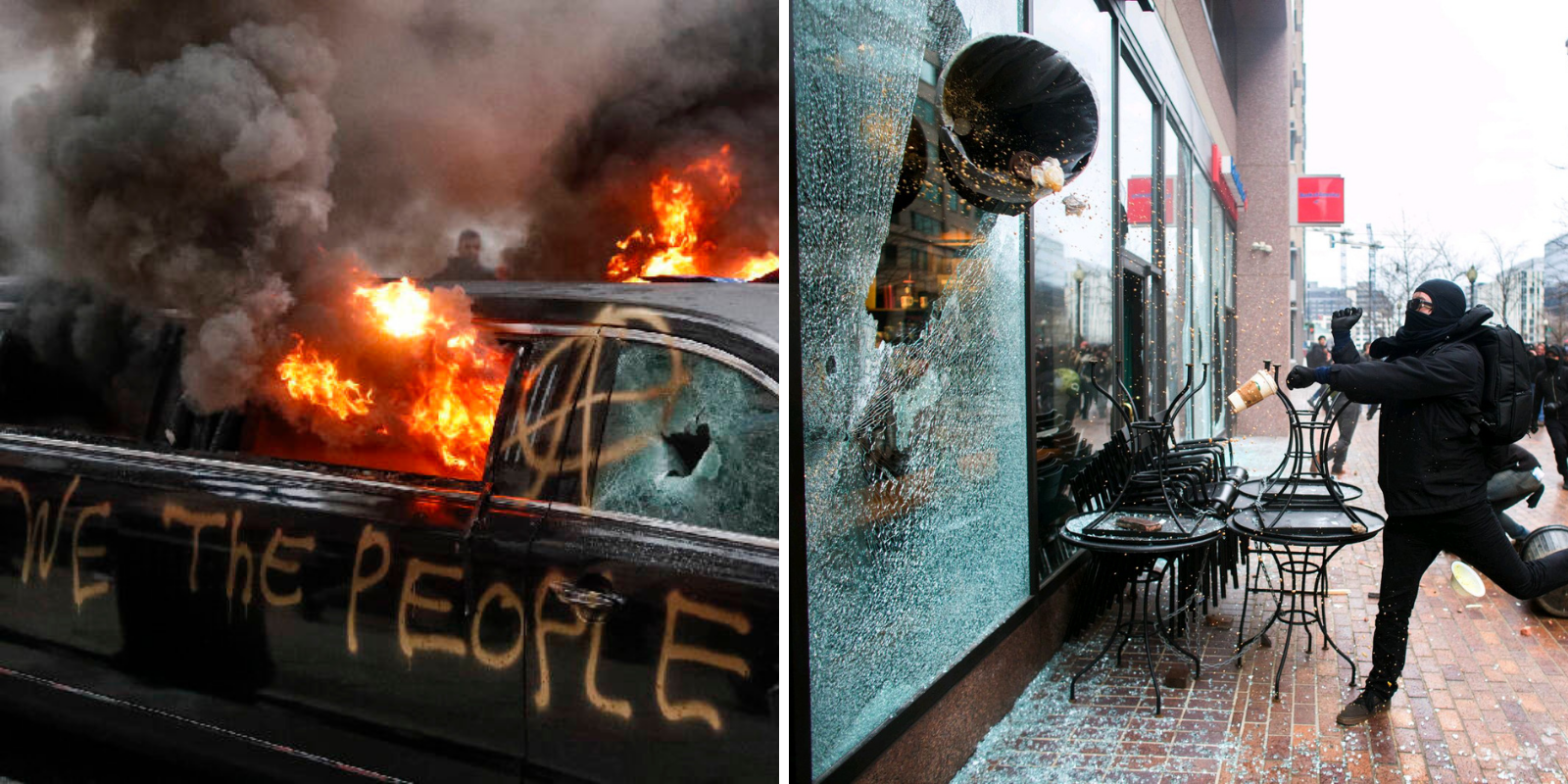 FLASHBACK: Leftists rioted in DC during Trump's inauguration in 2017