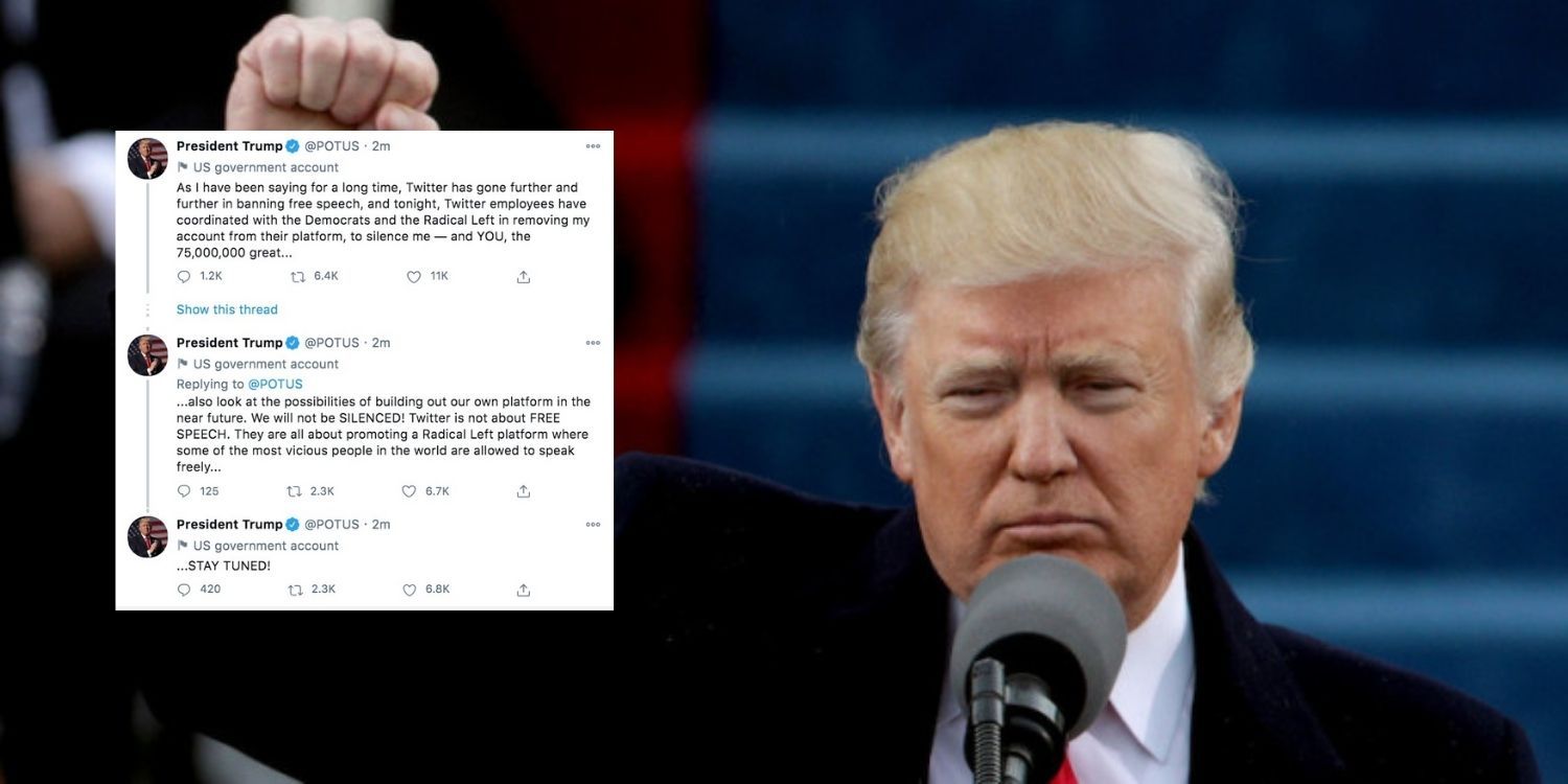 President Trump announces interest in building new platform after Twitter permanently suspends him