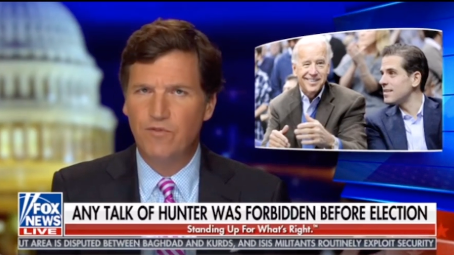WATCH: Tucker Carlson rips mainstream media for 'election rigging' over suppression of Hunter Biden allegations