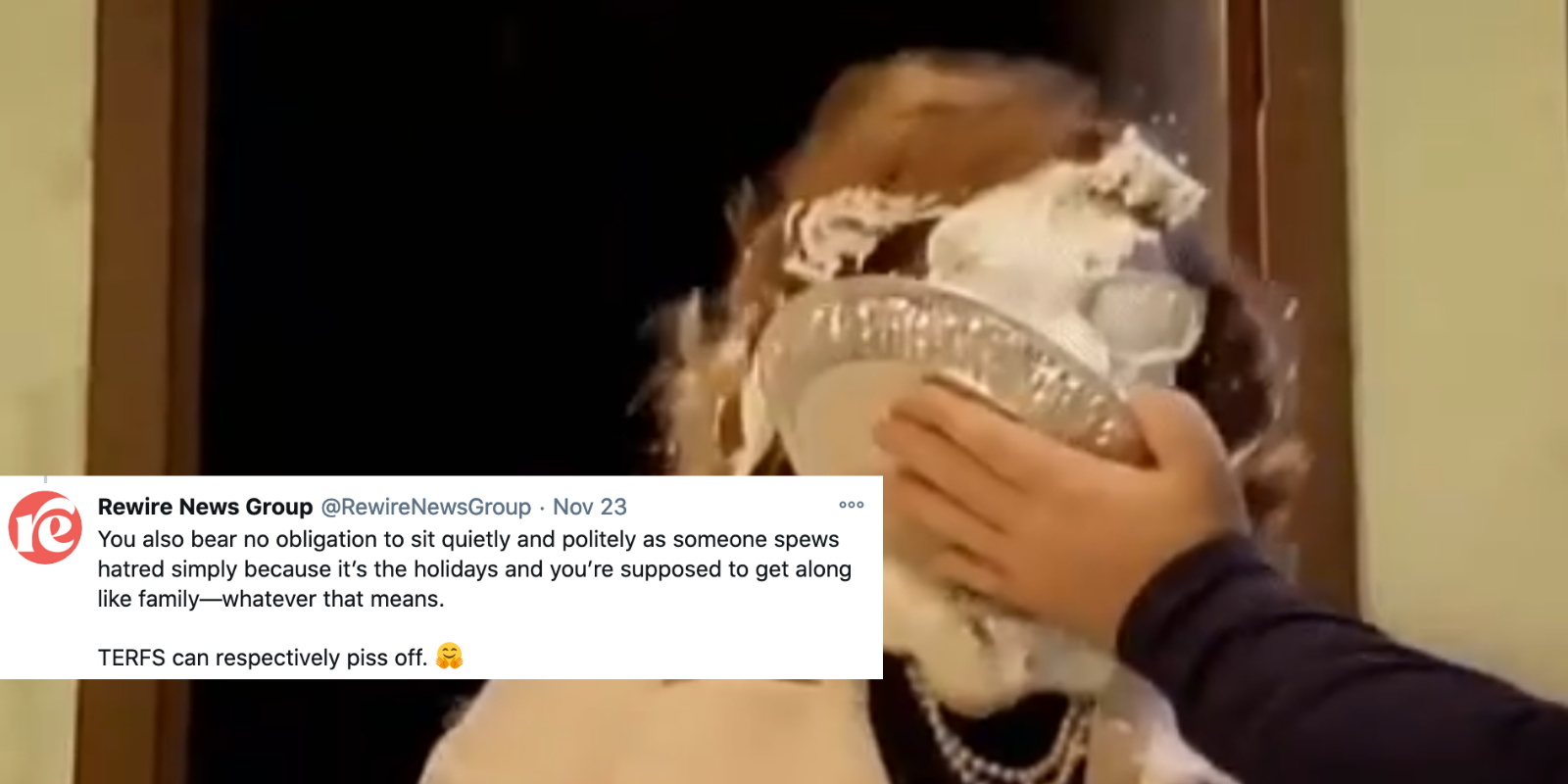 Legal fellow suggests assaulting a TERF is A-OK on turkey day