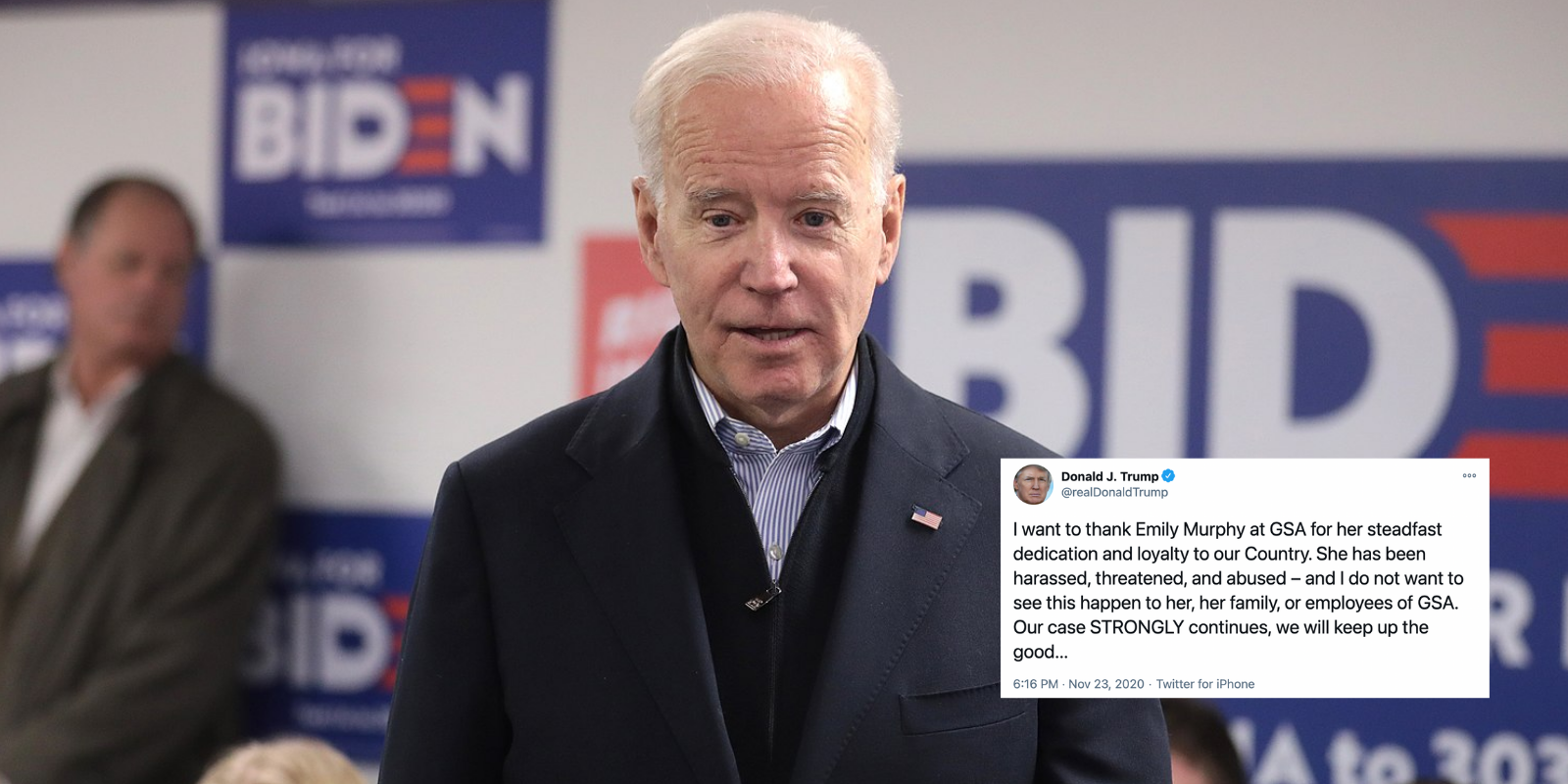 BREAKING: GSA informs Joe Biden that Trump administration will begin formal transition process