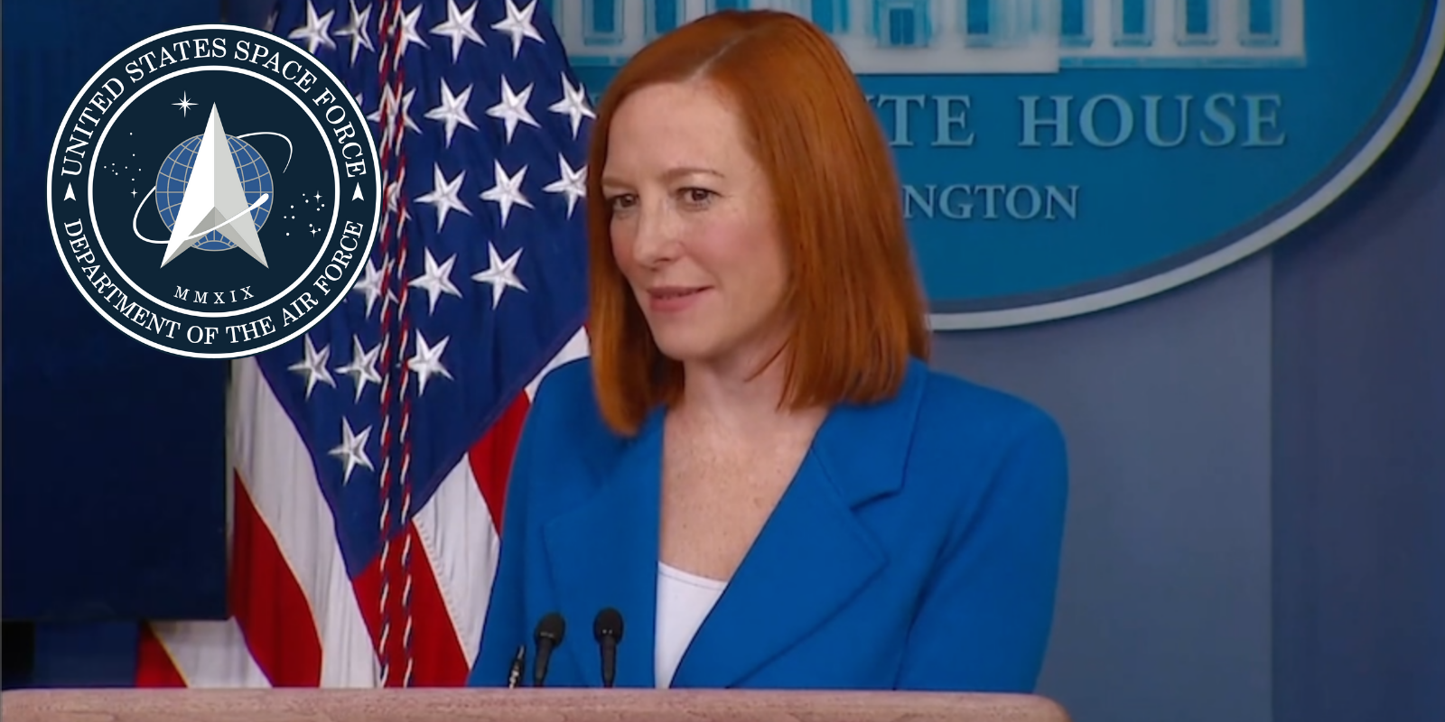 WATCH: Biden press sec Jen Psaki mocks branch of the armed forces when questioned about Space Force