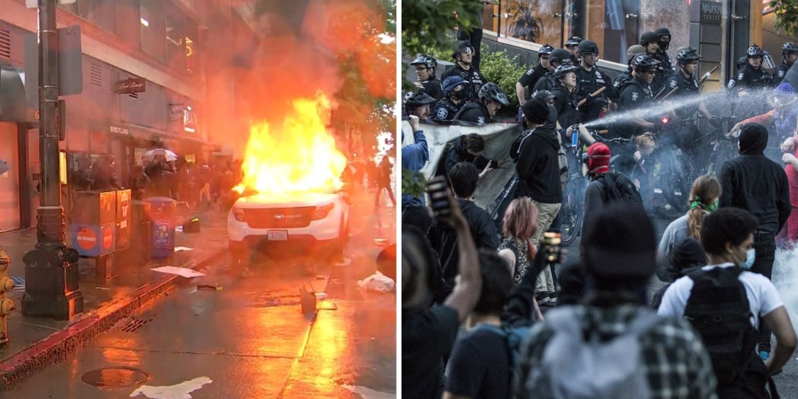 Seattle man charged with stealing police fire arms, arson of patrol car, during Seattle riot